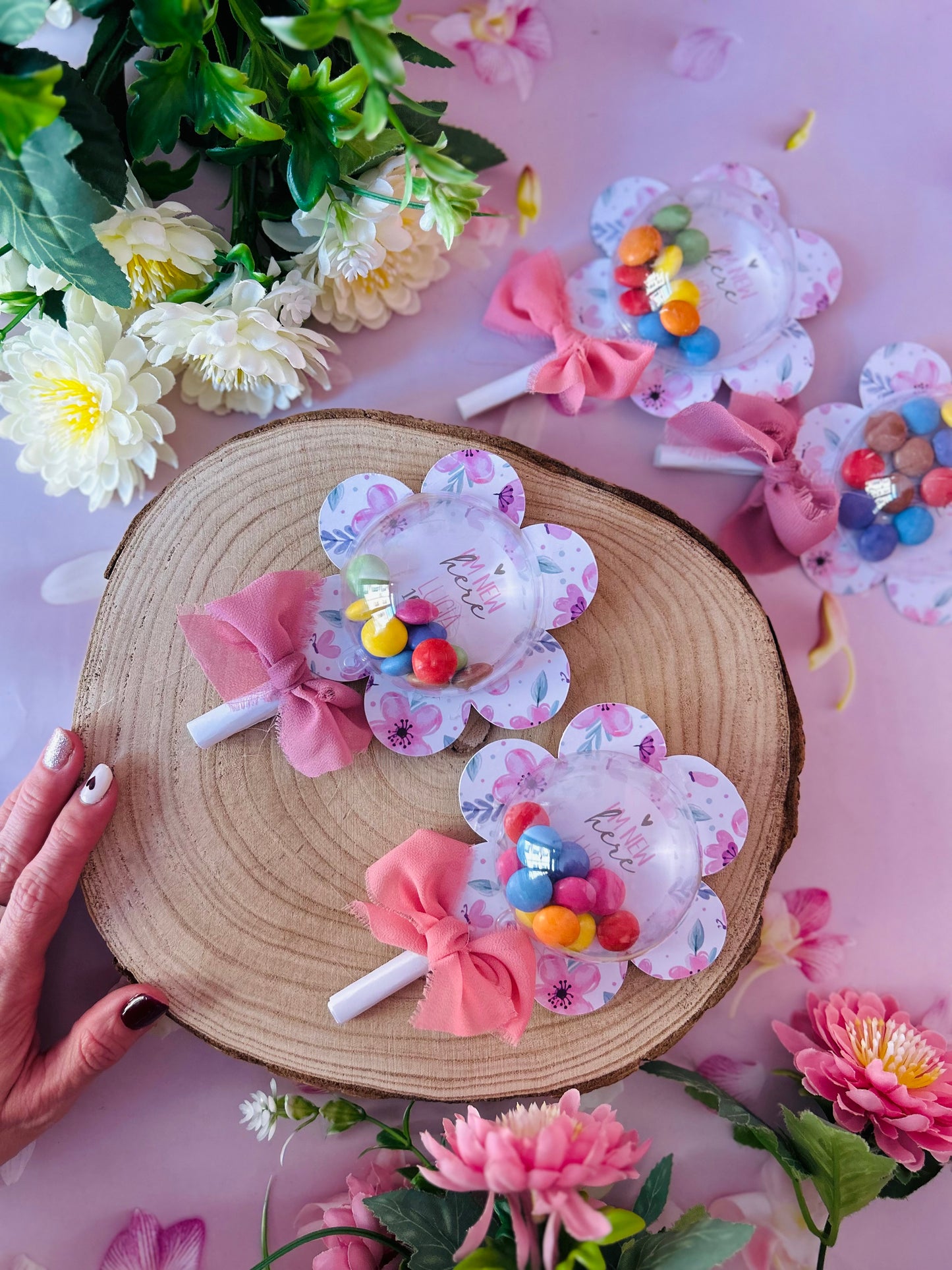 FIORE SONAGLIO CON SMARTIES - SET 10 PEZZI