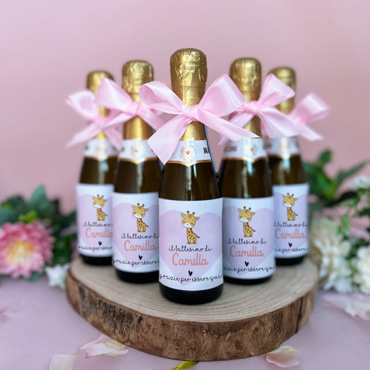 MINI BOTTIGLIETTE DI PROSECCO PERSONALIZZATE - SET 10 PEZZI