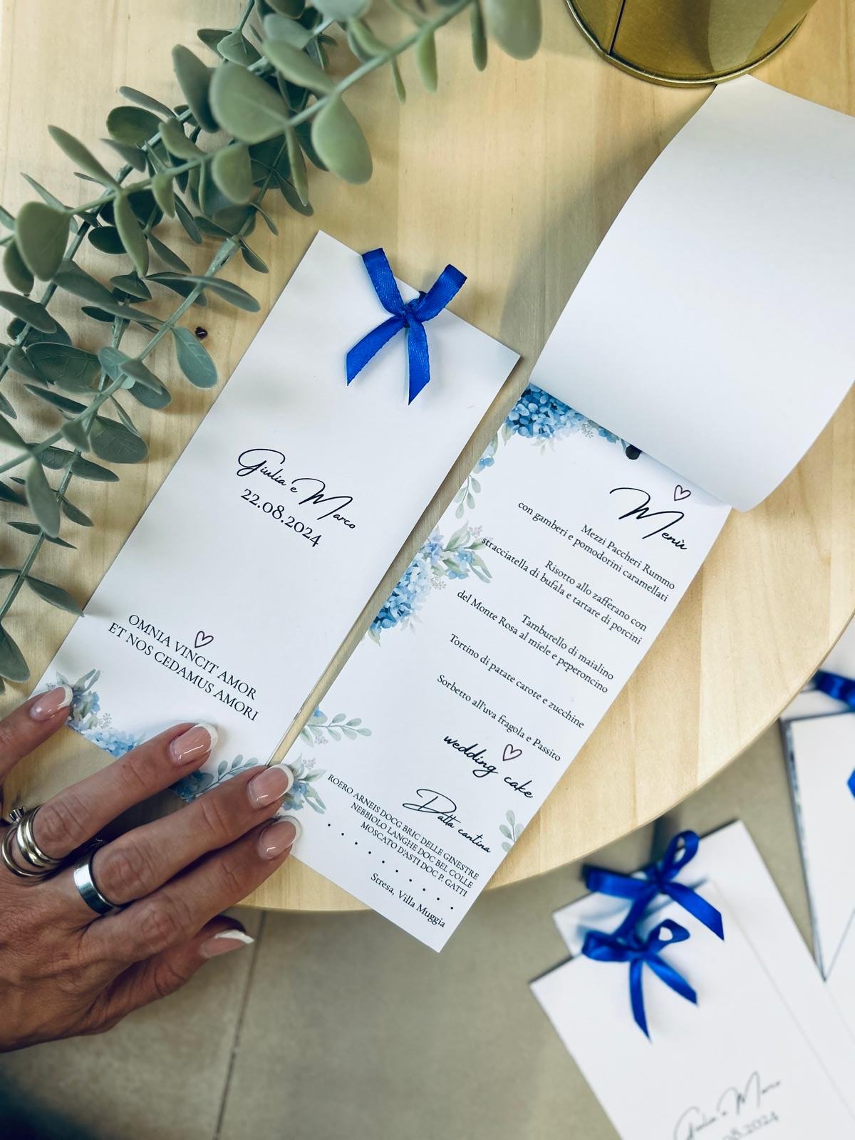 MENU' DOPPIO CARTONCINO - SET 10 PEZZI