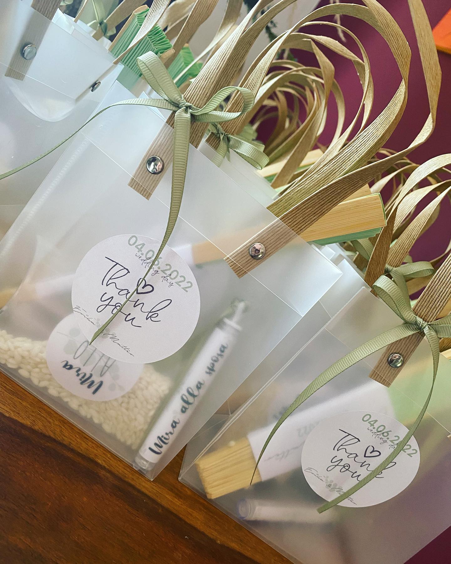 WEDDING BAG TRASPARENTI IN PVC - SET DA 10 PEZZI