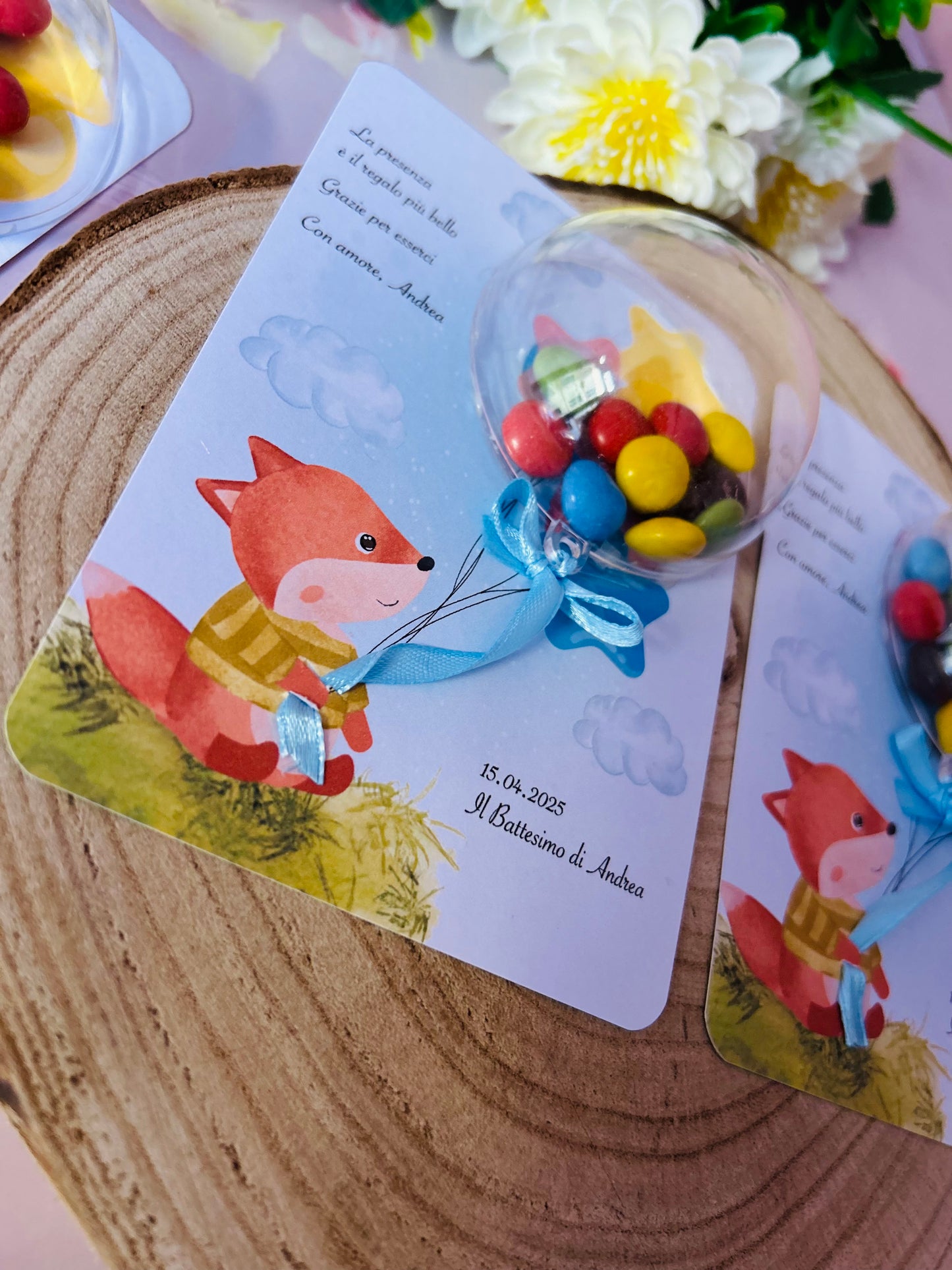 CARTONCINI PALLONCINI SMARTIES - SET 10 PEZZI
