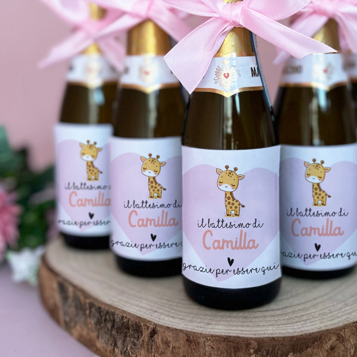 MINI BOTTIGLIETTE DI PROSECCO PERSONALIZZATE - SET 10 PEZZI