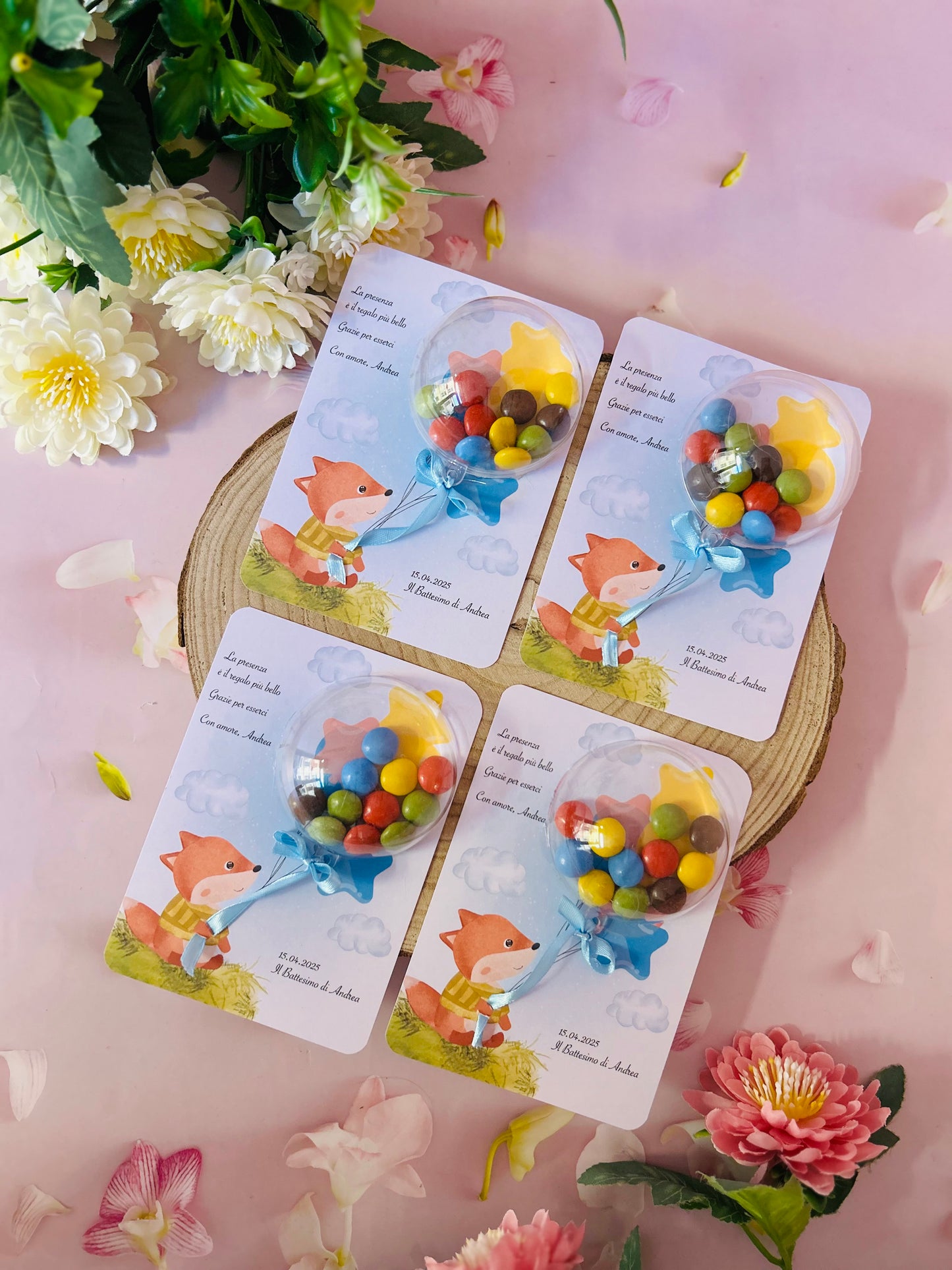 CARTONCINI PALLONCINI SMARTIES - SET 10 PEZZI