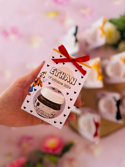 BOMBONIERA CON MINI NUTELLINA - SET 10 PEZZI