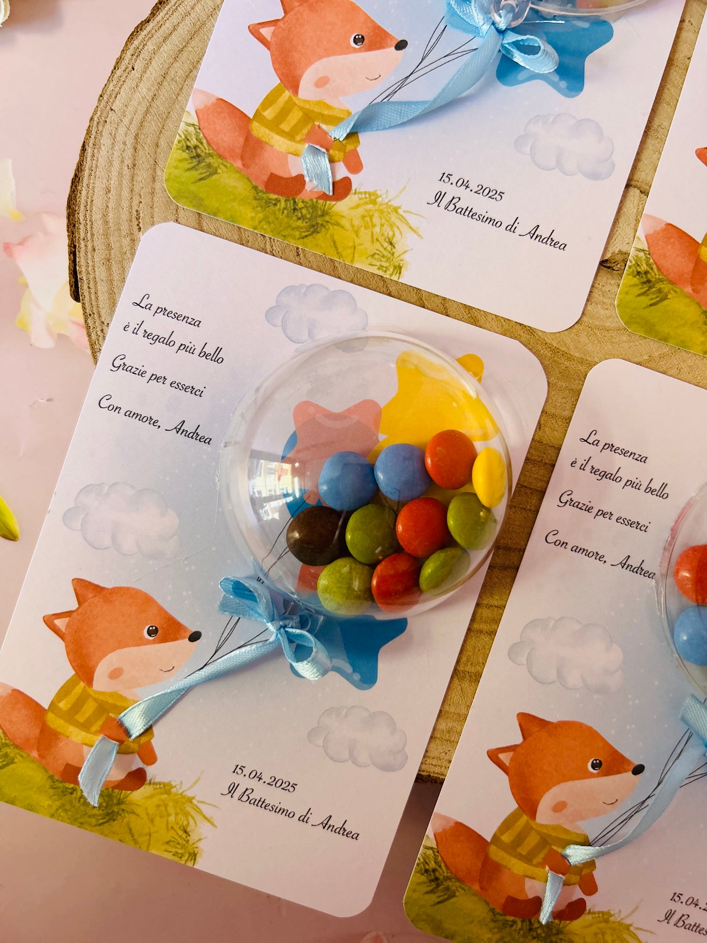 CARTONCINI PALLONCINI SMARTIES - SET 10 PEZZI