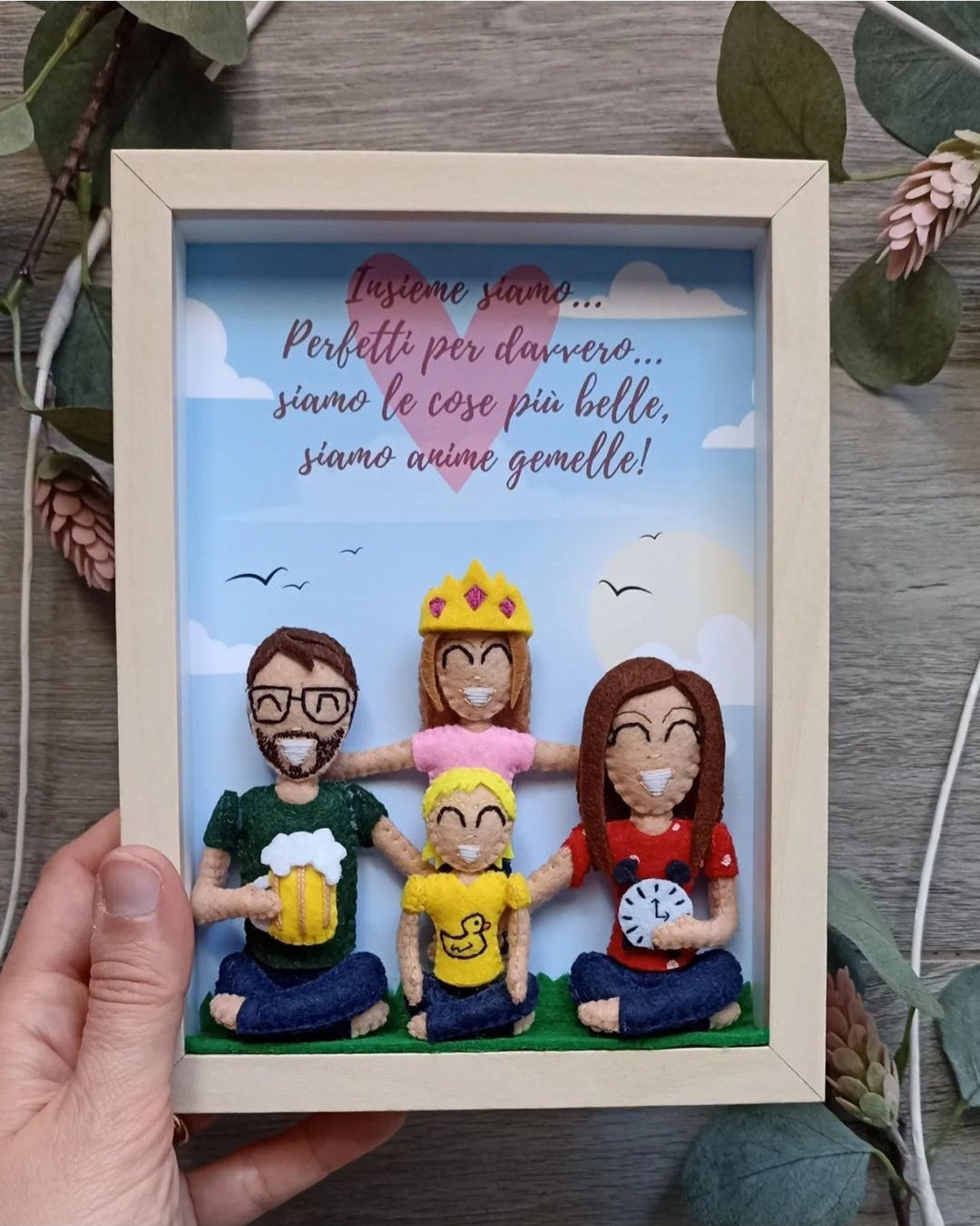 QUADRETTO FAMIGLIA IN FELTRO