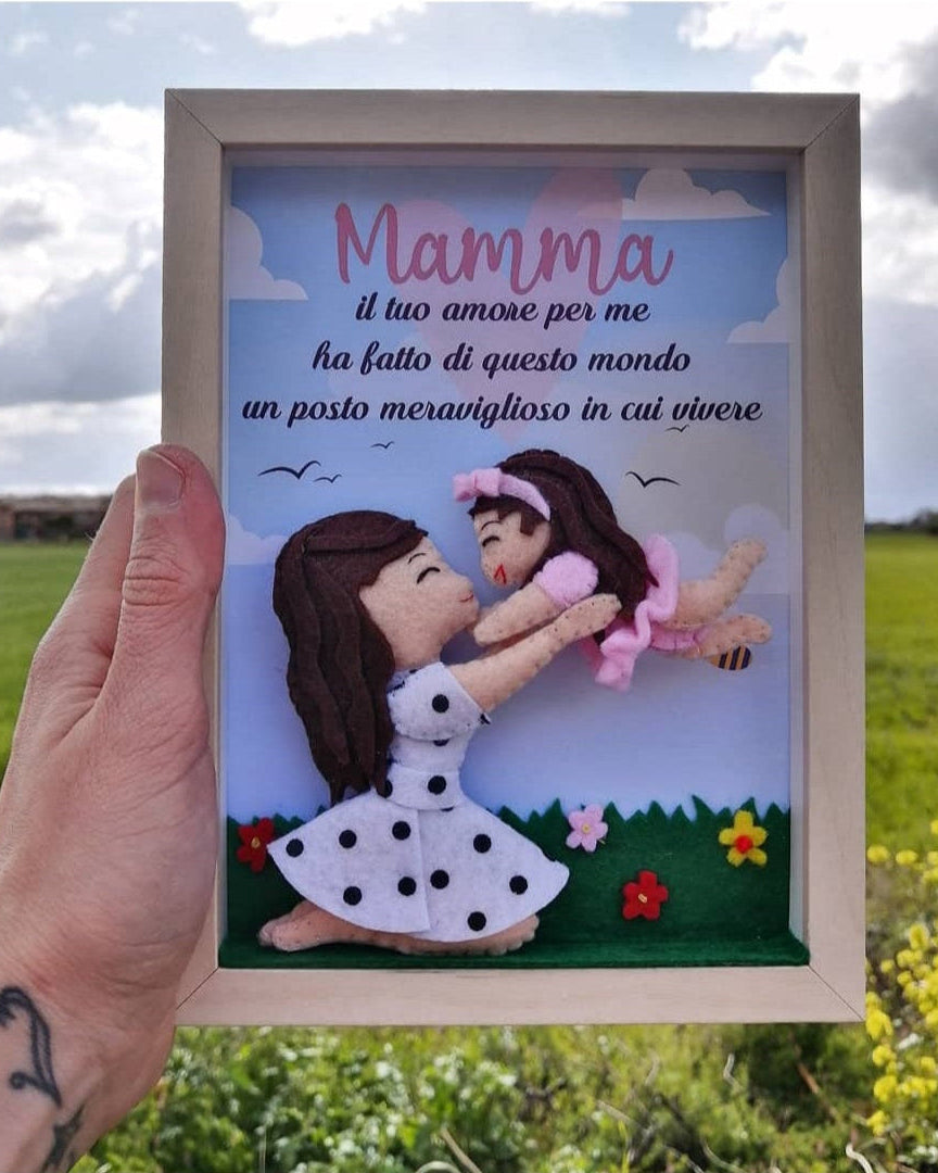 QUADRETTO FAMIGLIA IN FELTRO