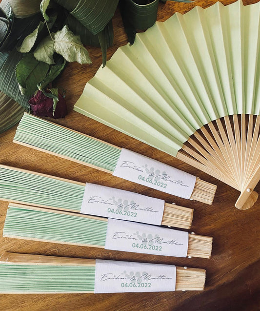 VENTAGLI COLORATI IN BAMBU' - SET 15 PEZZI