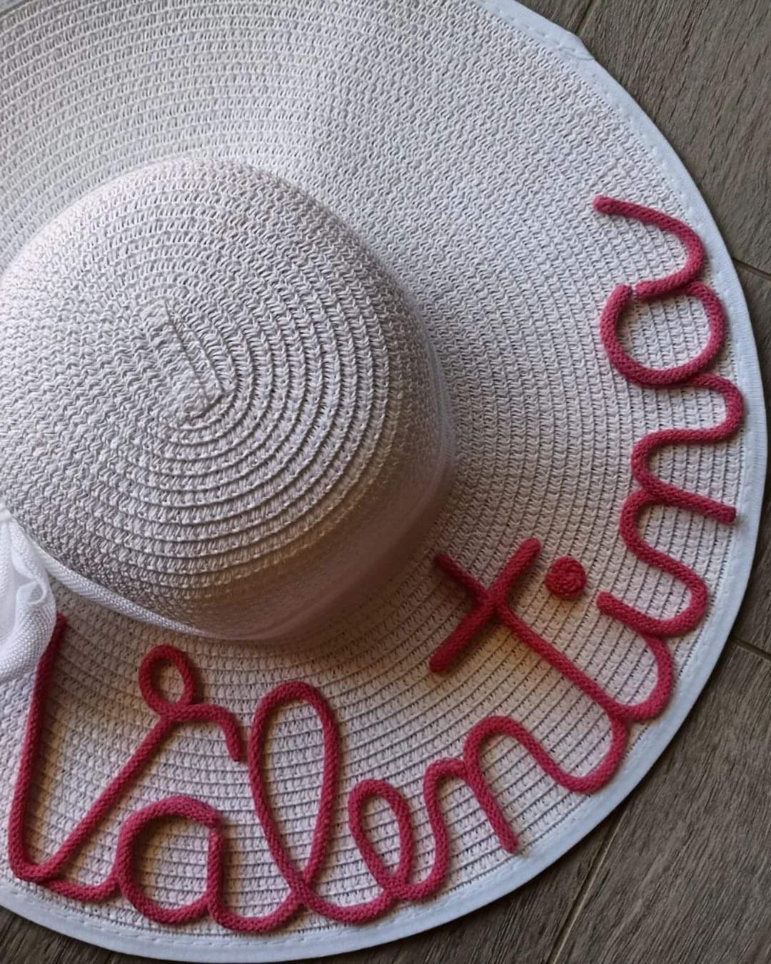 STRAW HAT WITH NAME