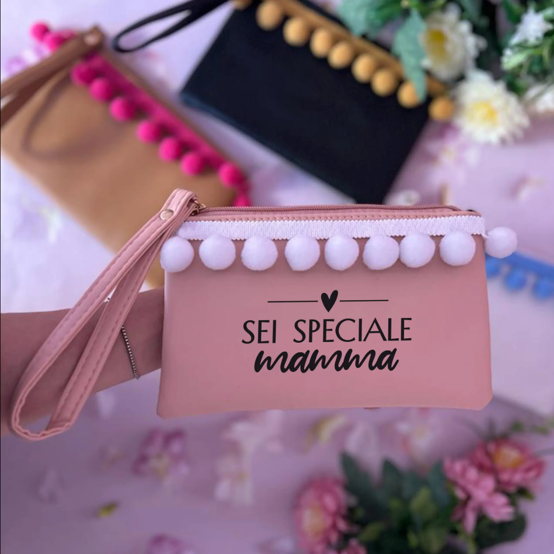 MINI POCHETTE POM POM