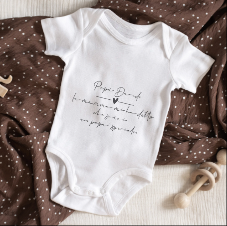 NEWBORN BODYSUIT WITH DEDICATION FOR DAD