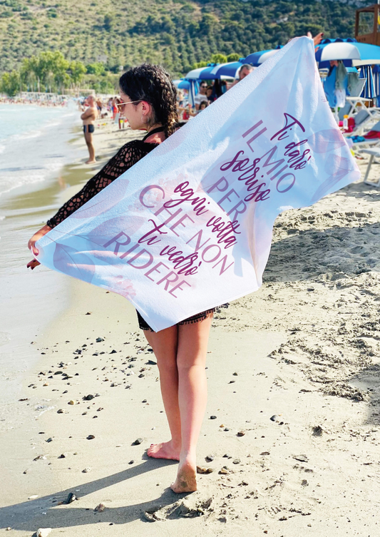 BEACH TOWEL WITH NAME OR PHRASE