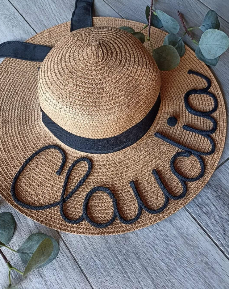 STRAW HAT WITH NAME