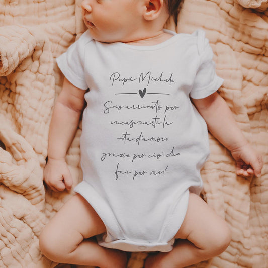 NEWBORN BODYSUIT WITH DEDICATION FOR DAD